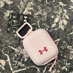 Under Armour Light Pink Case with Pink Logo and Carabiner